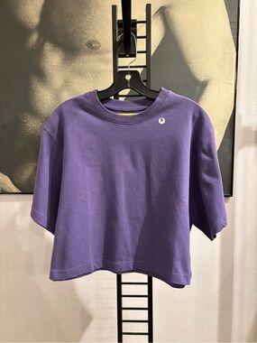 Yelabel Yellow Label Co Purple Cropped Cotton T shirt Size S